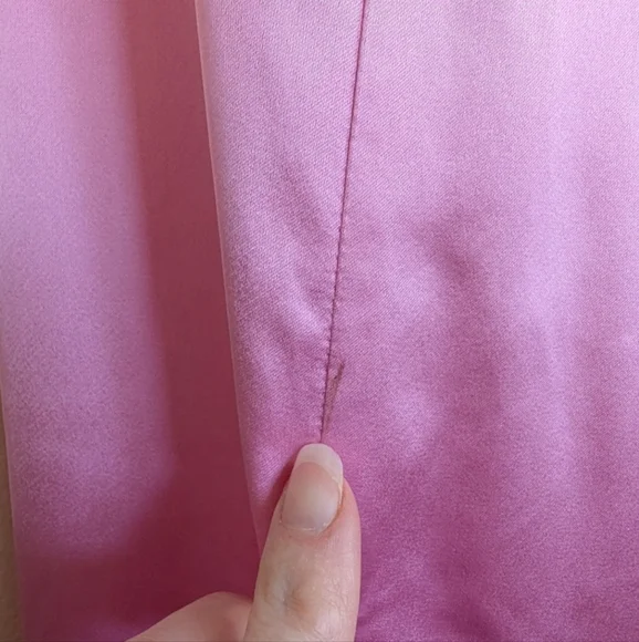 Nensi Dojaka Double Petal Satin Maxi Dress Pink Small - Picture 8 of 15